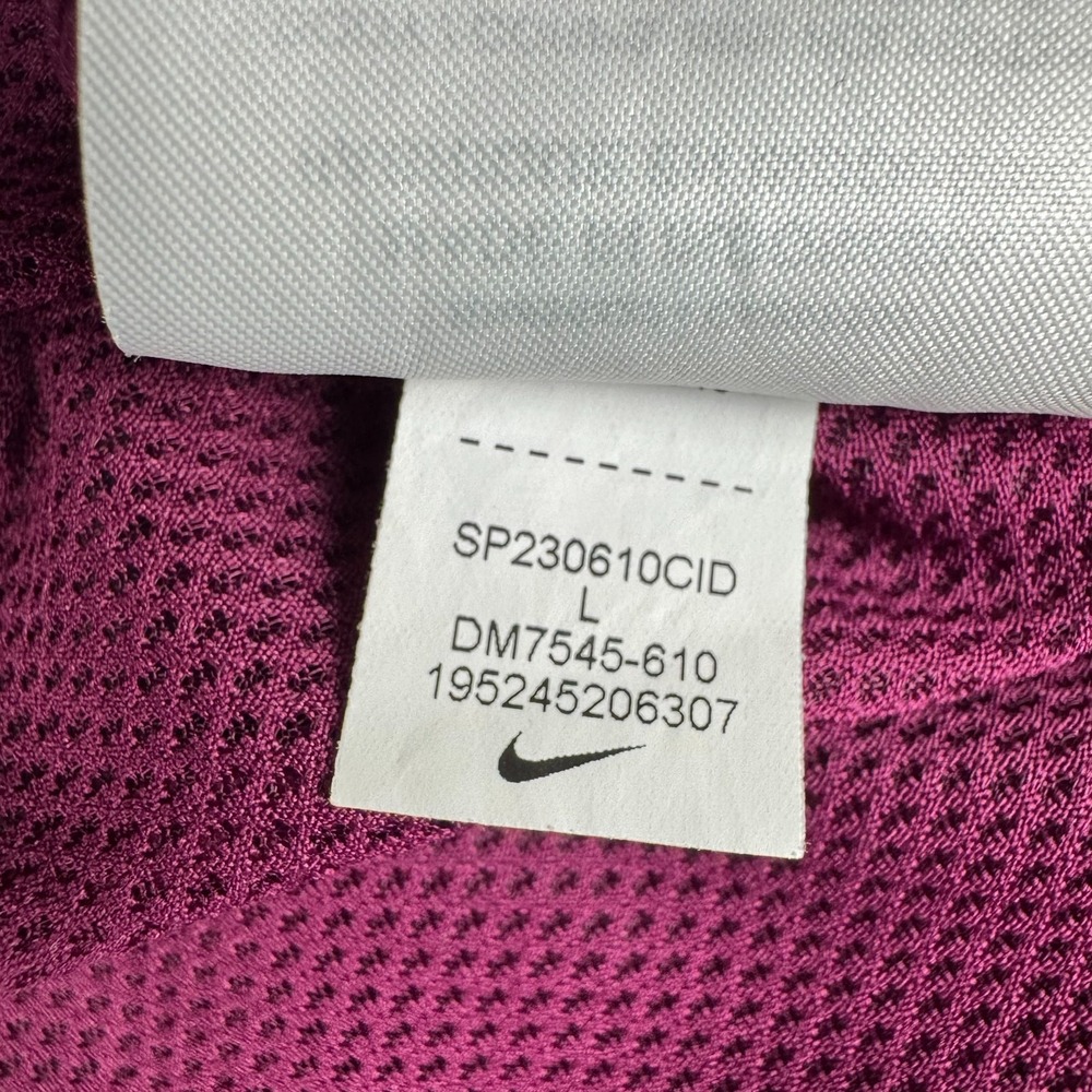 Nike Air Running Midlayer Mesh Long Sleeve Top DM7545-610 Purple Womens Large L - Picture 6 of 10